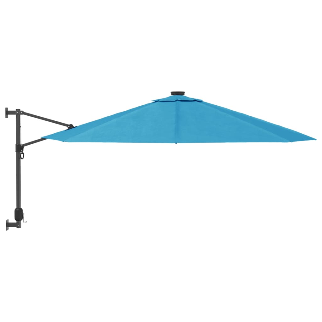 vidaXL Wandparasol 290 cm zeeblauw