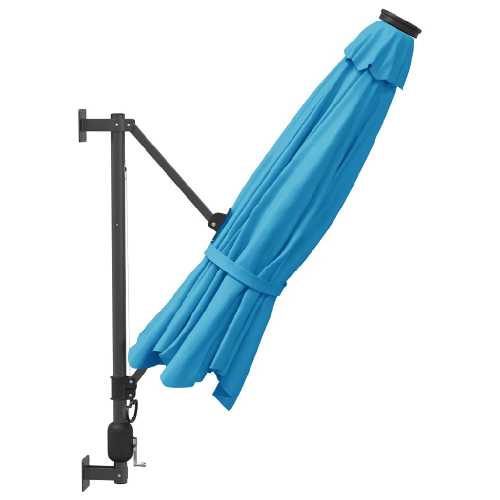 vidaXL Wandparasol 290 cm zeeblauw