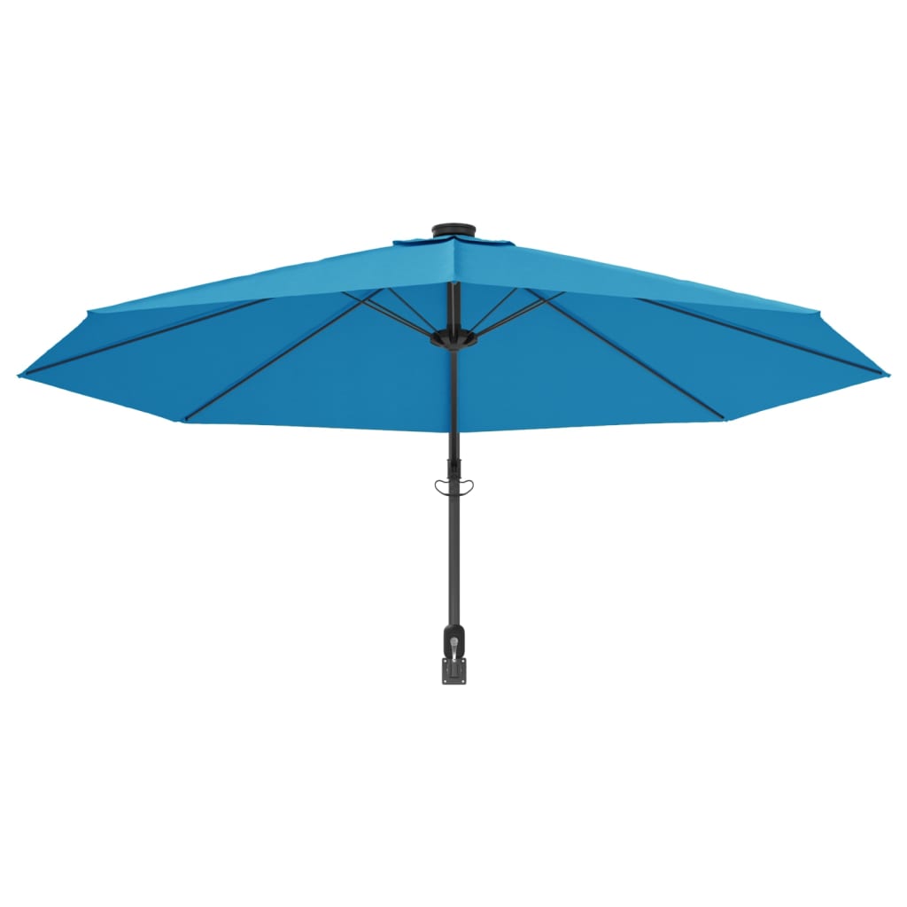 vidaXL Wandparasol 290 cm zeeblauw