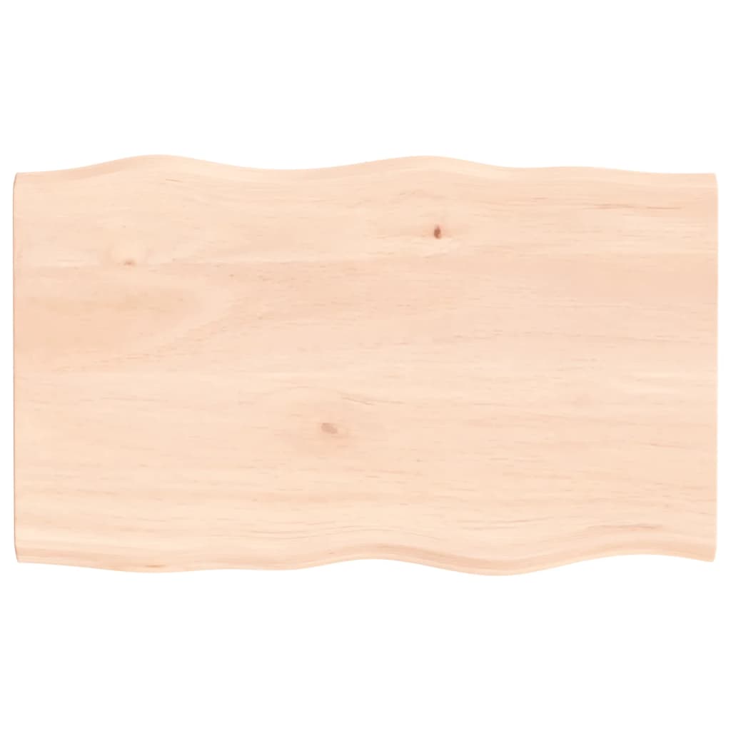 vidaXL Tafelblad natuurlijke rand 40x40x(2-4) cm eikenhout lichtbruin