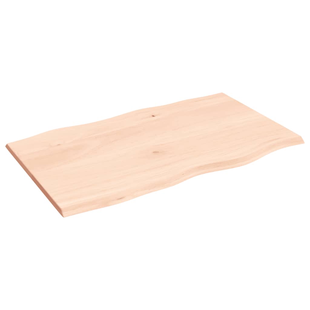 vidaXL Tafelblad natuurlijke rand 40x40x(2-4) cm eikenhout lichtbruin