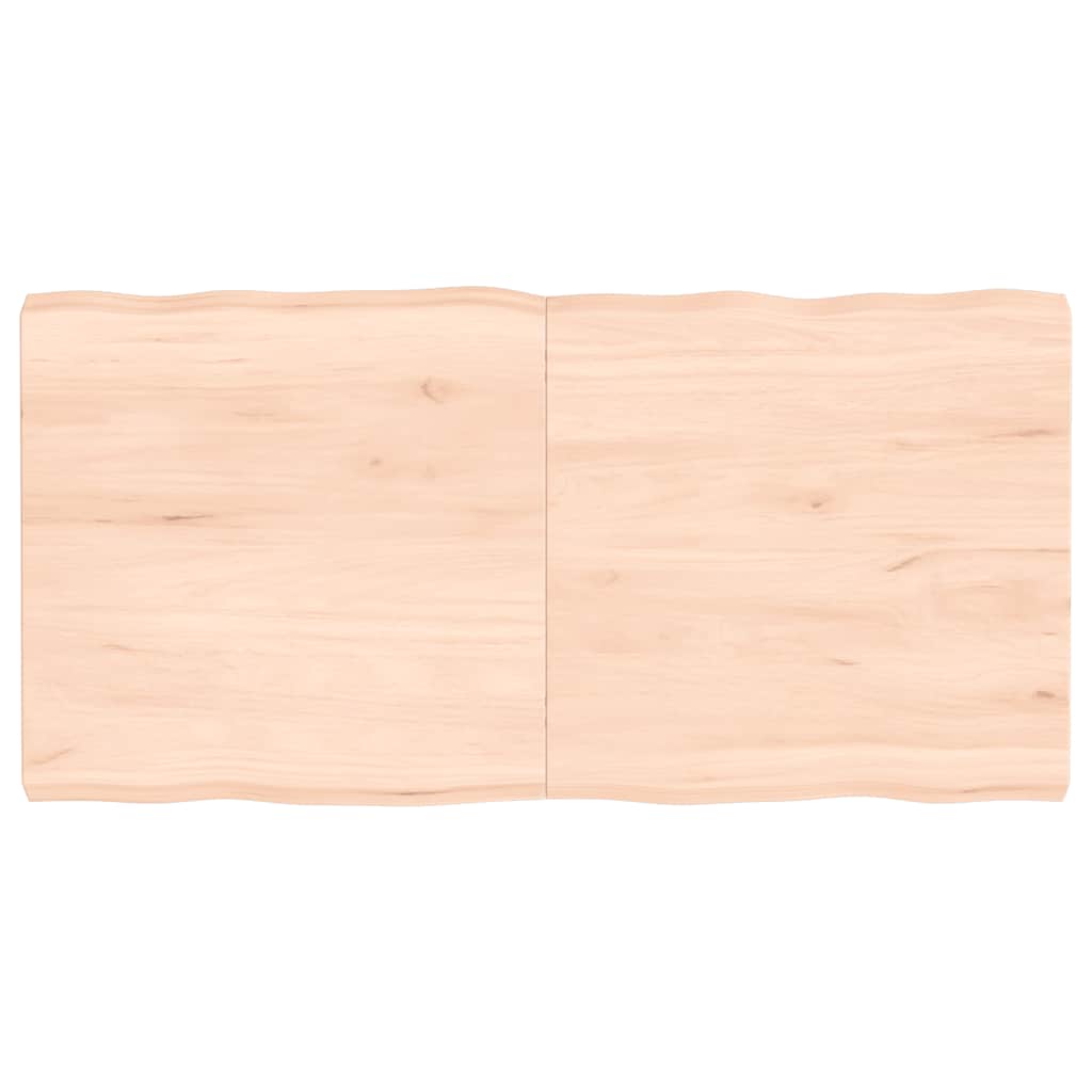 vidaXL Tafelblad natuurlijke rand 40x40x(2-4) cm eikenhout lichtbruin