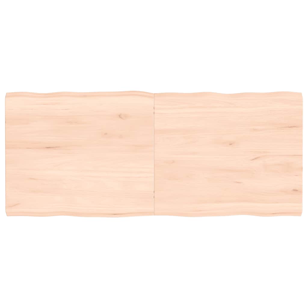 vidaXL Tafelblad natuurlijke rand 40x40x(2-4) cm eikenhout lichtbruin