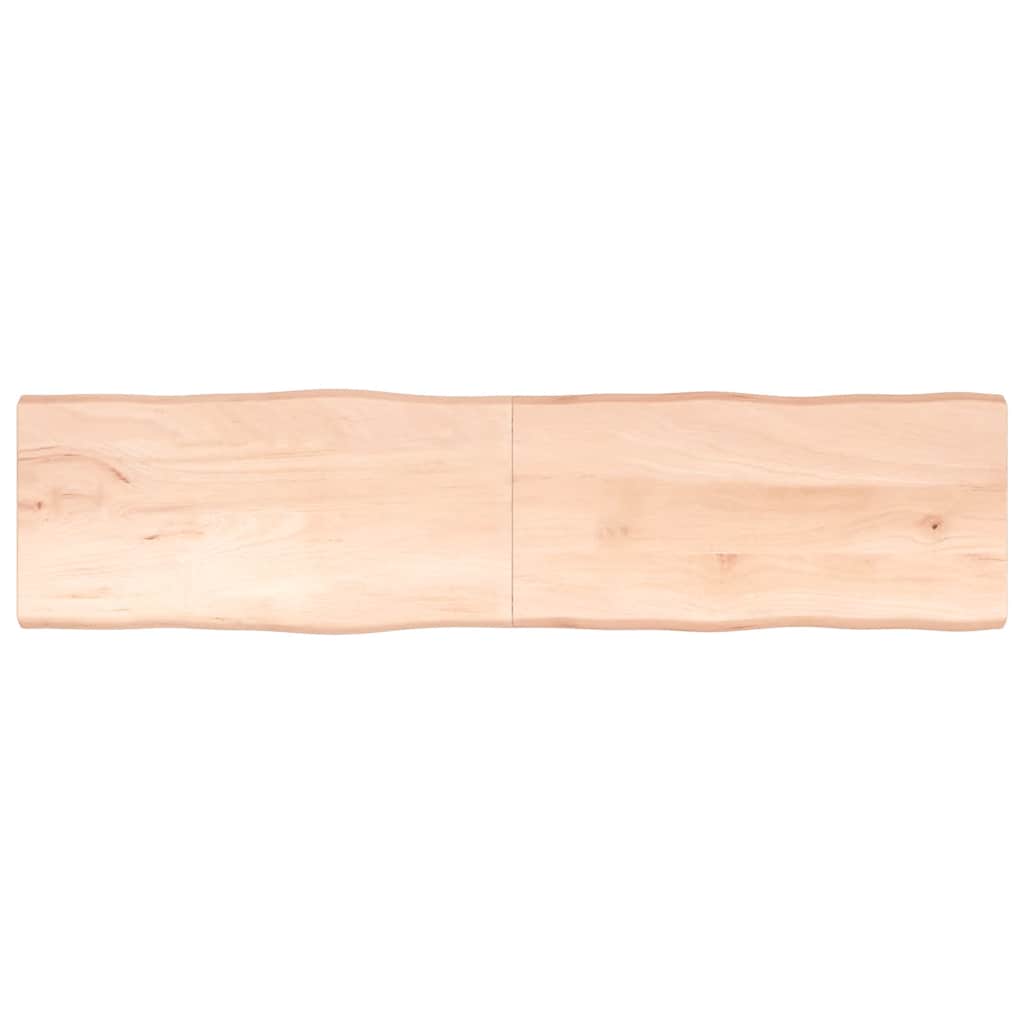 vidaXL Tafelblad natuurlijke rand 40x40x(2-4) cm eikenhout lichtbruin