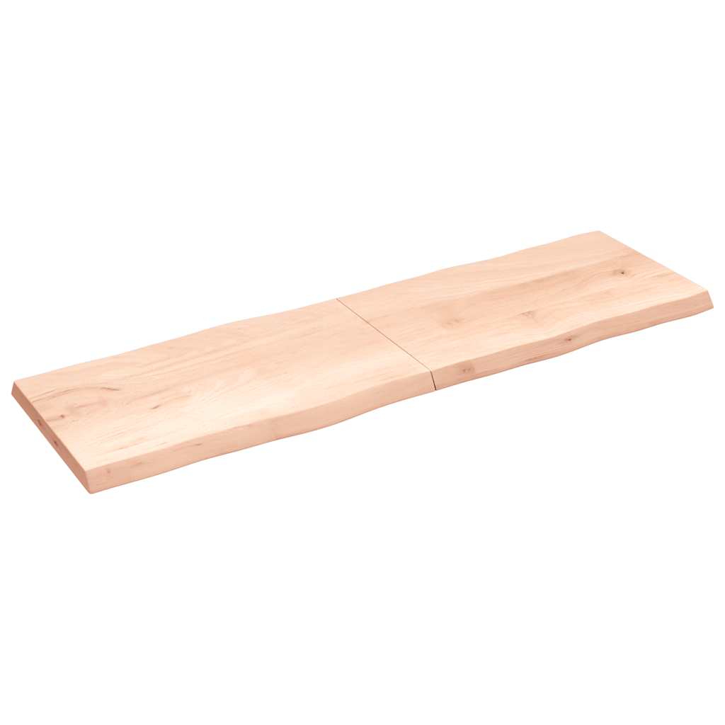 vidaXL Tafelblad natuurlijke rand 40x40x(2-4) cm eikenhout lichtbruin