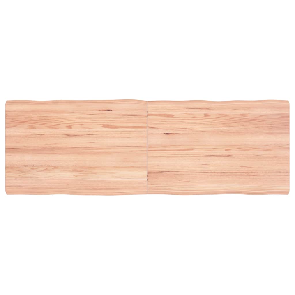 vidaXL Tafelblad natuurlijke rand 40x40x(2-4) cm eikenhout lichtbruin