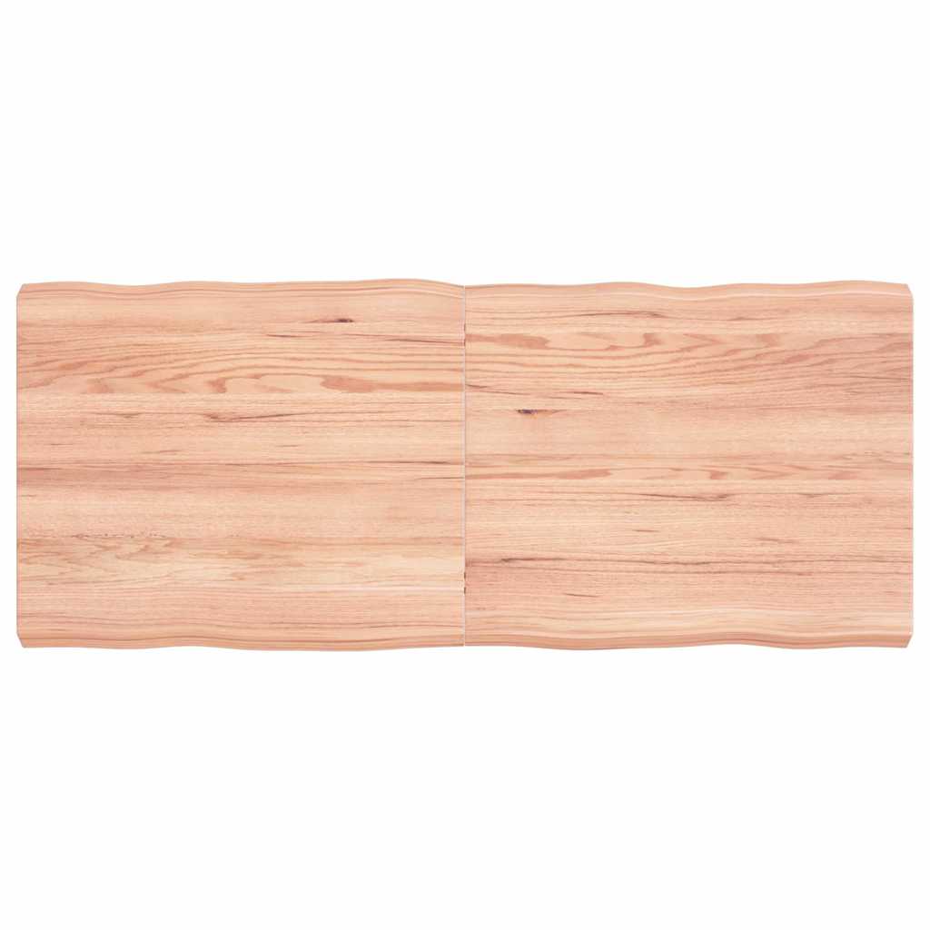 vidaXL Tafelblad natuurlijke rand 40x40x(2-4) cm eikenhout lichtbruin