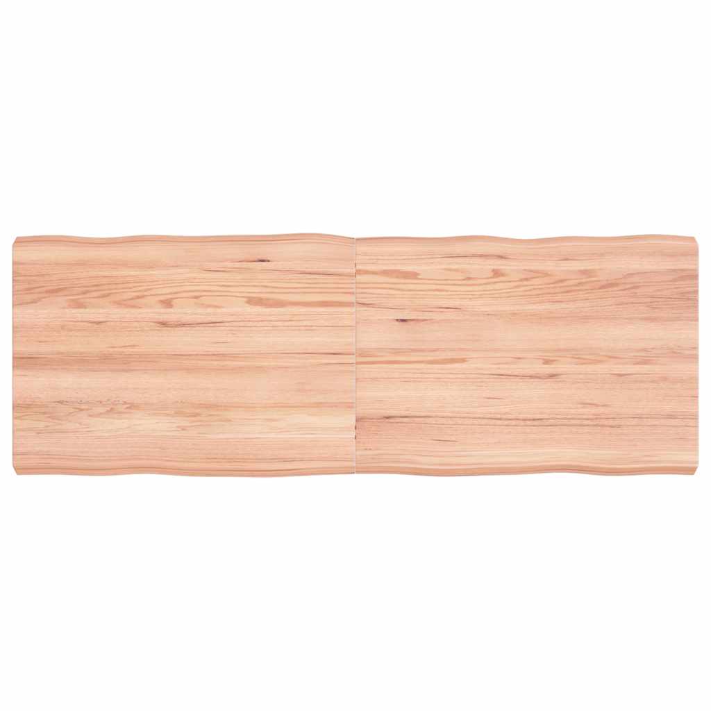 vidaXL Tafelblad natuurlijke rand 40x40x(2-4) cm eikenhout lichtbruin