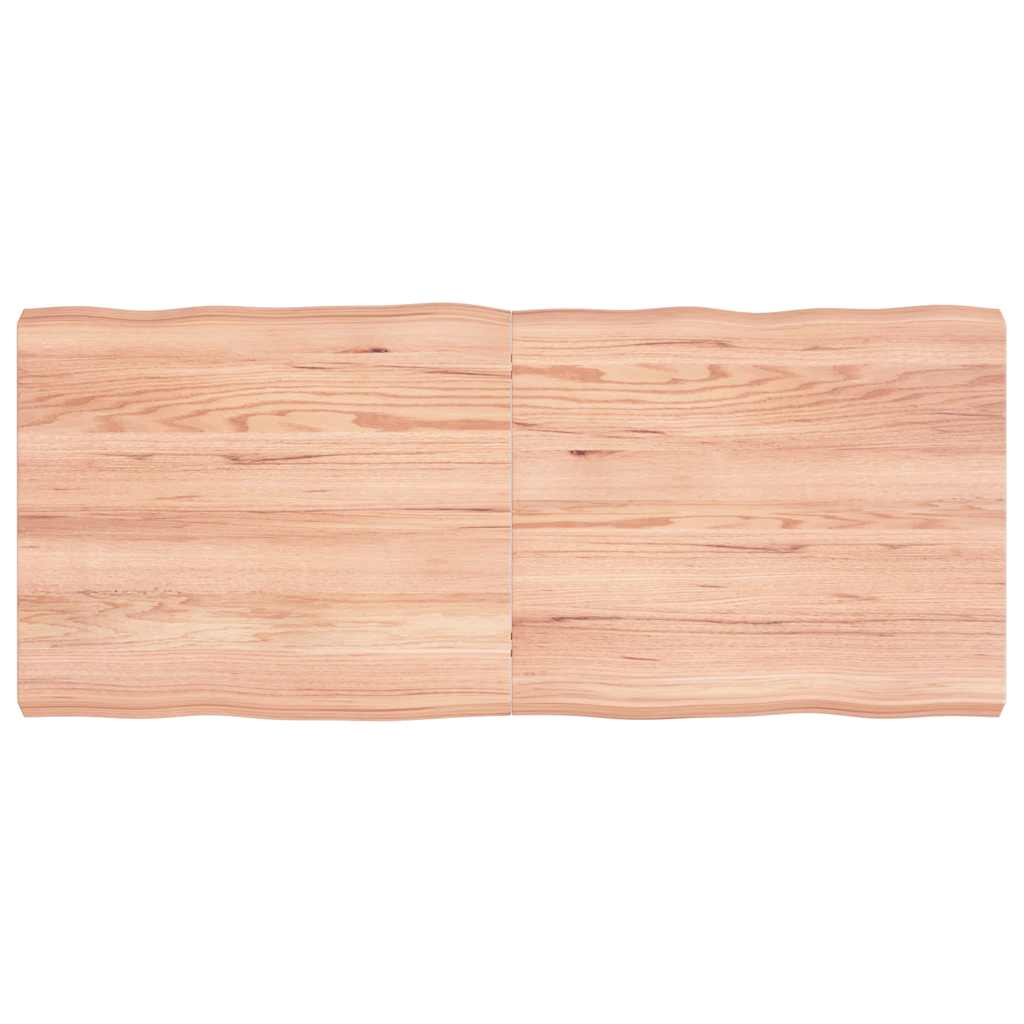 vidaXL Tafelblad natuurlijke rand 40x40x(2-4) cm eikenhout lichtbruin