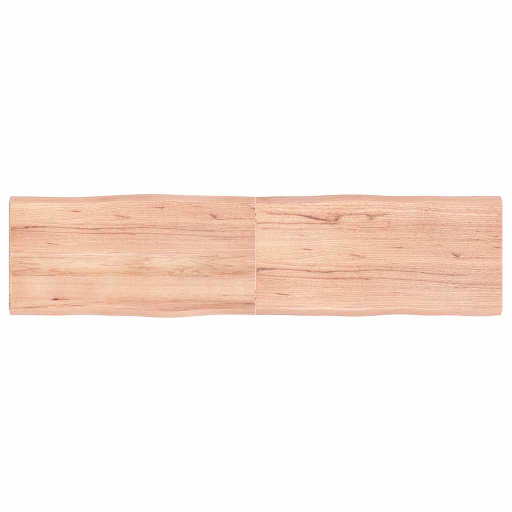 vidaXL Tafelblad natuurlijke rand 40x40x(2-4) cm eikenhout lichtbruin