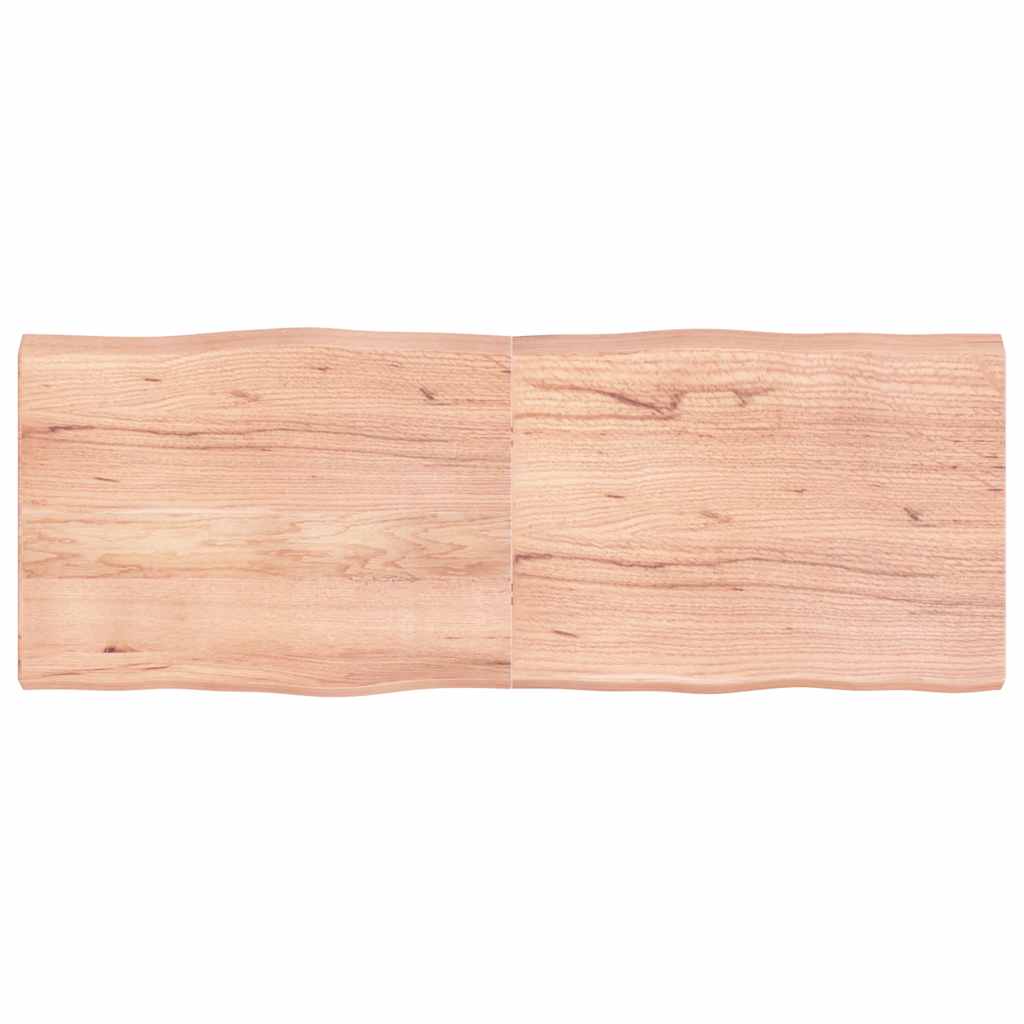vidaXL Tafelblad natuurlijke rand 40x40x(2-4) cm eikenhout lichtbruin