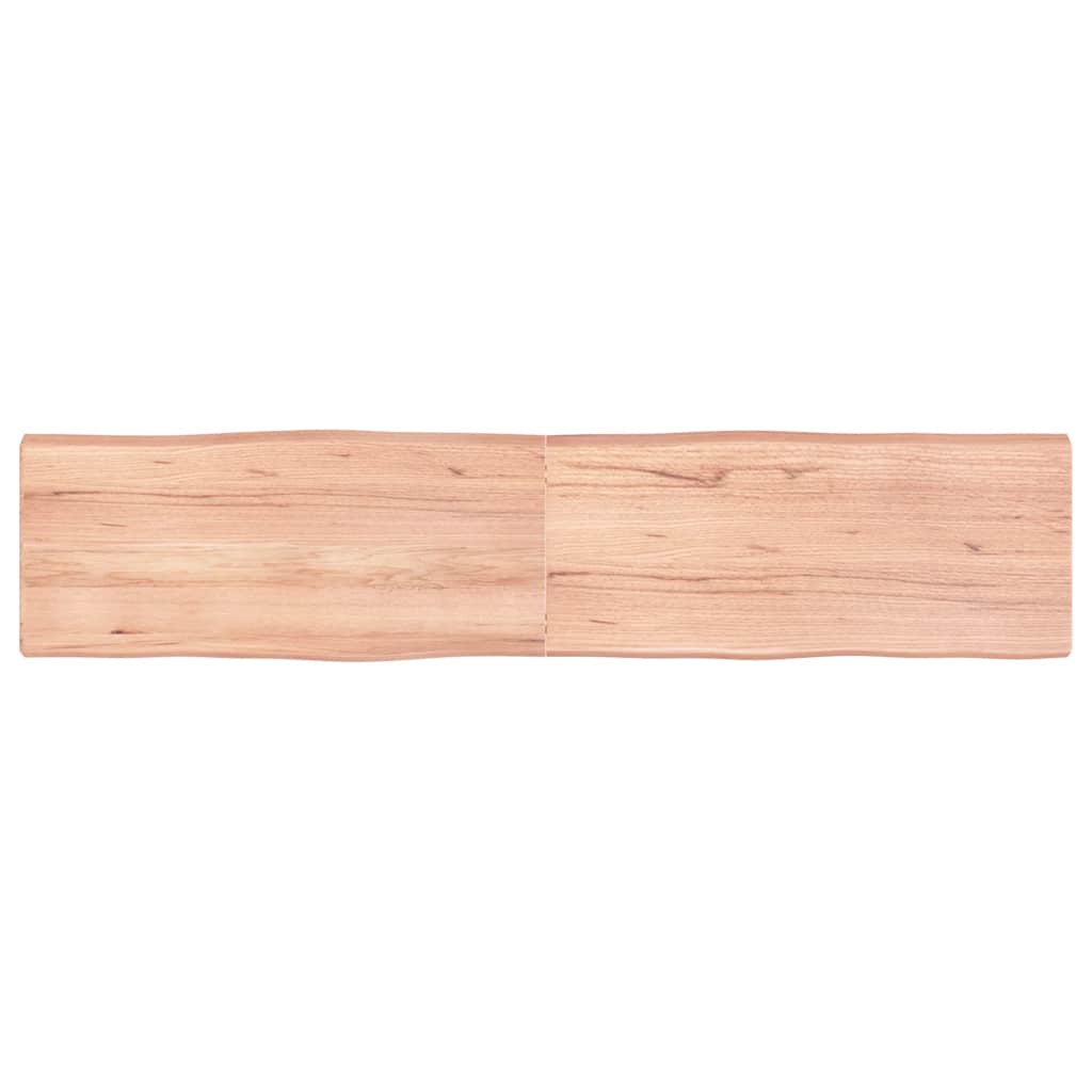 vidaXL Tafelblad natuurlijke rand 40x40x(2-4) cm eikenhout lichtbruin