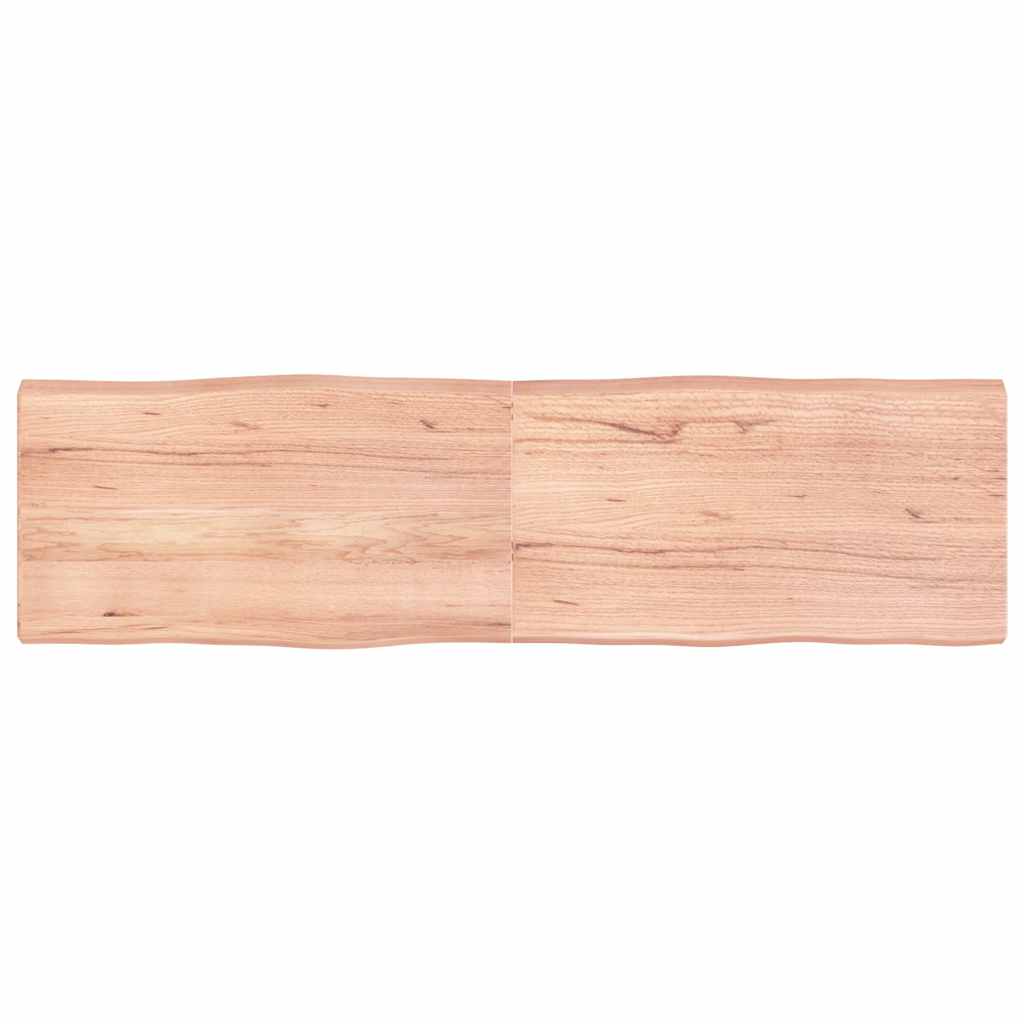 vidaXL Tafelblad natuurlijke rand 40x40x(2-4) cm eikenhout lichtbruin