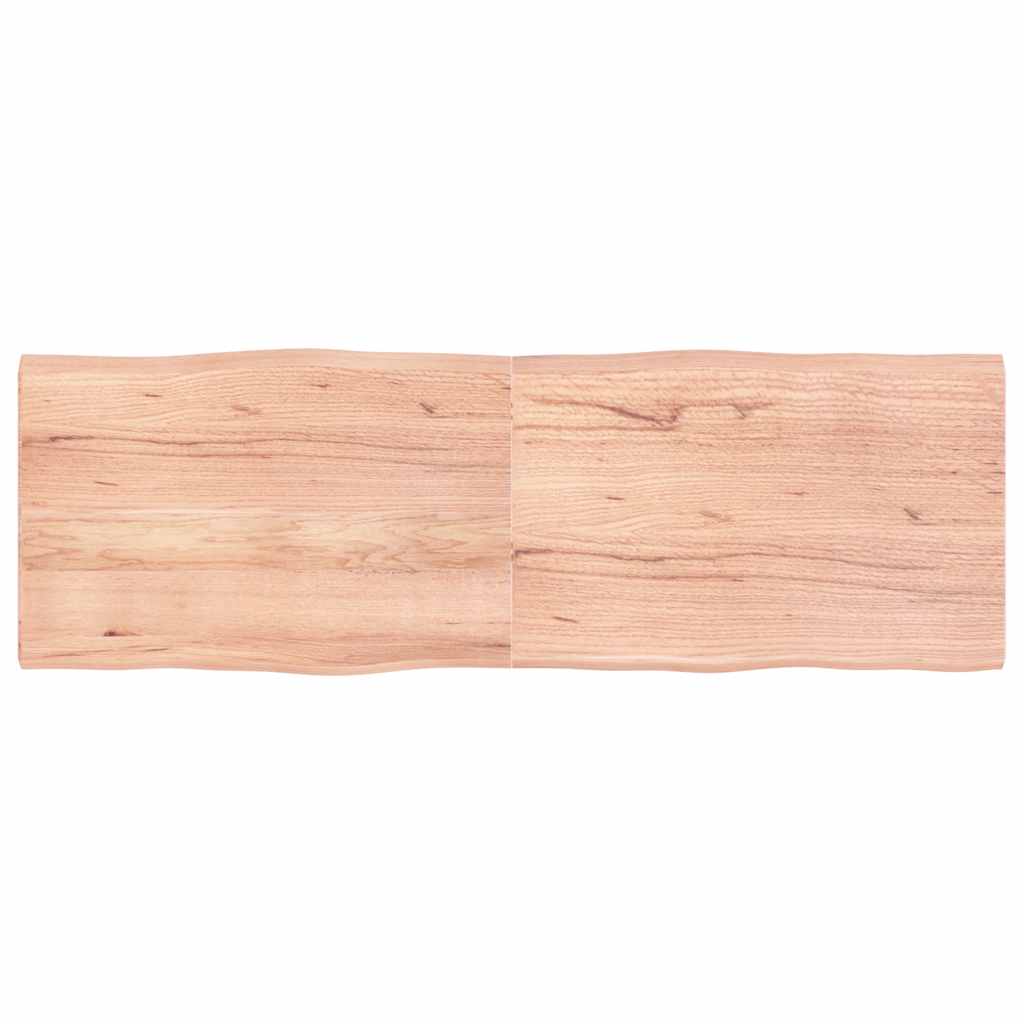 vidaXL Tafelblad natuurlijke rand 40x40x(2-4) cm eikenhout lichtbruin
