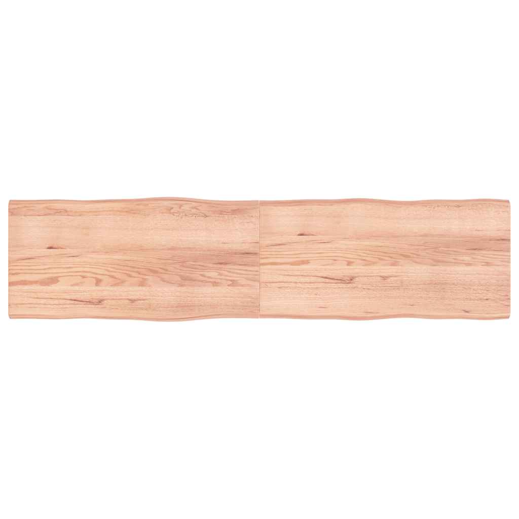 vidaXL Tafelblad natuurlijke rand 40x40x(2-4) cm eikenhout lichtbruin