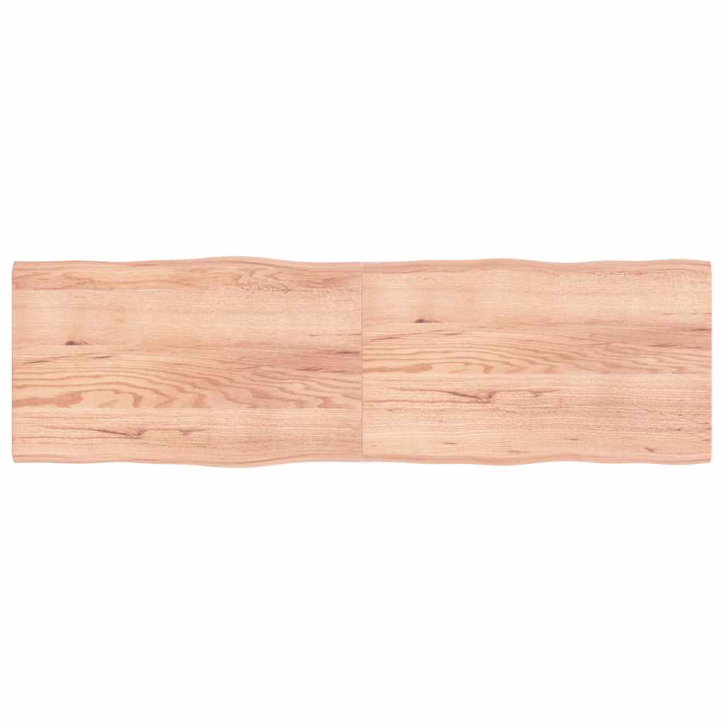 vidaXL Tafelblad natuurlijke rand 40x40x(2-4) cm eikenhout lichtbruin