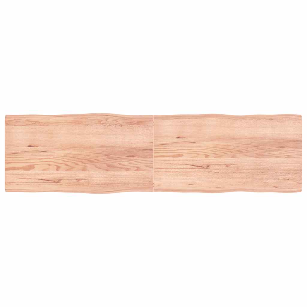 vidaXL Tafelblad natuurlijke rand 40x40x(2-4) cm eikenhout lichtbruin