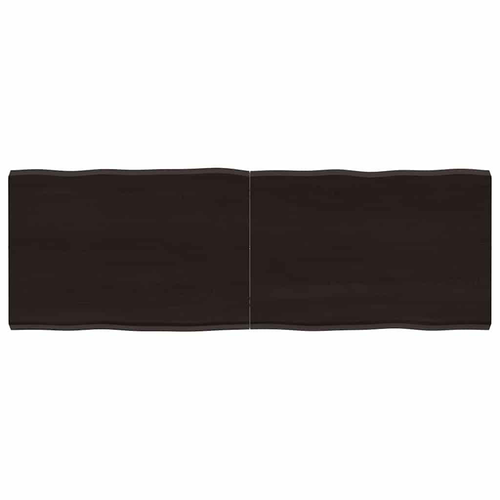 vidaXL Tafelblad natuurlijke rand 40x40x(2-4) cm eikenhout lichtbruin