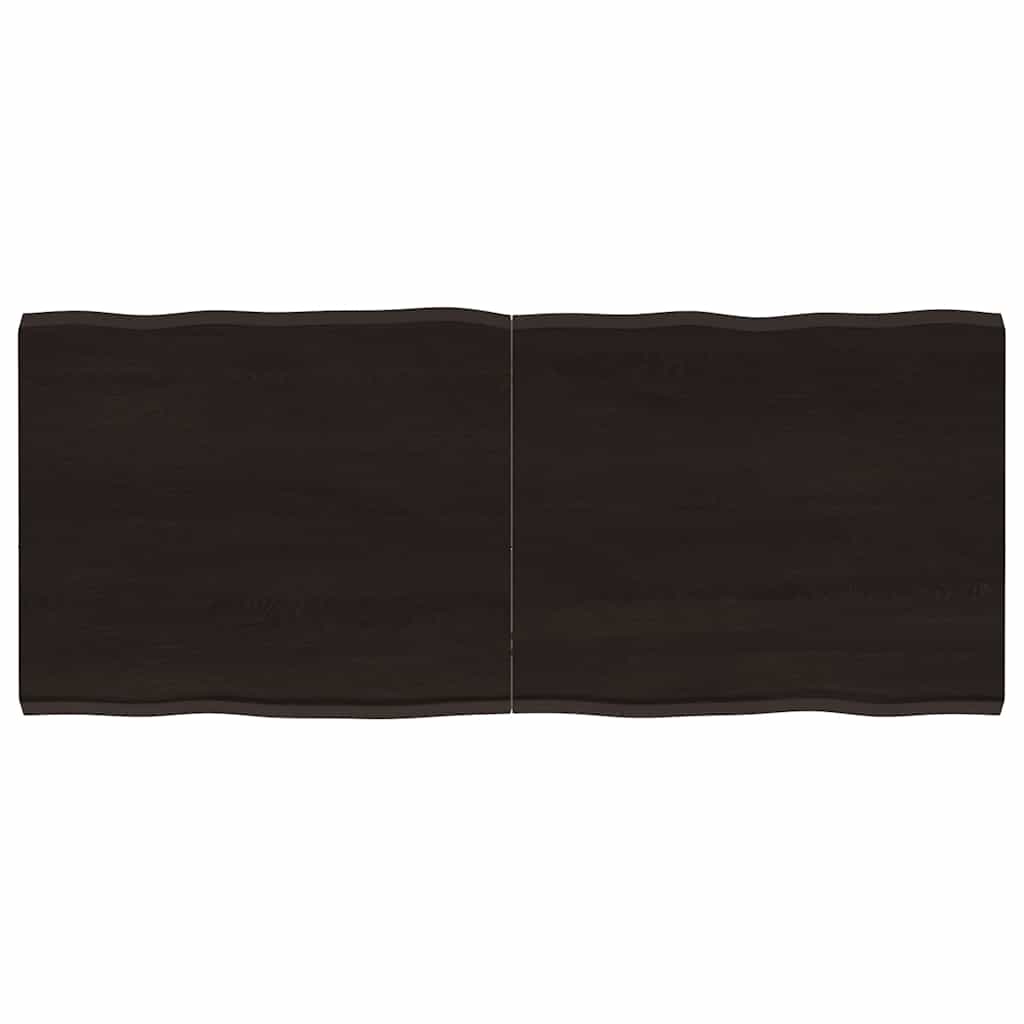 vidaXL Tafelblad natuurlijke rand 40x40x(2-4) cm eikenhout lichtbruin