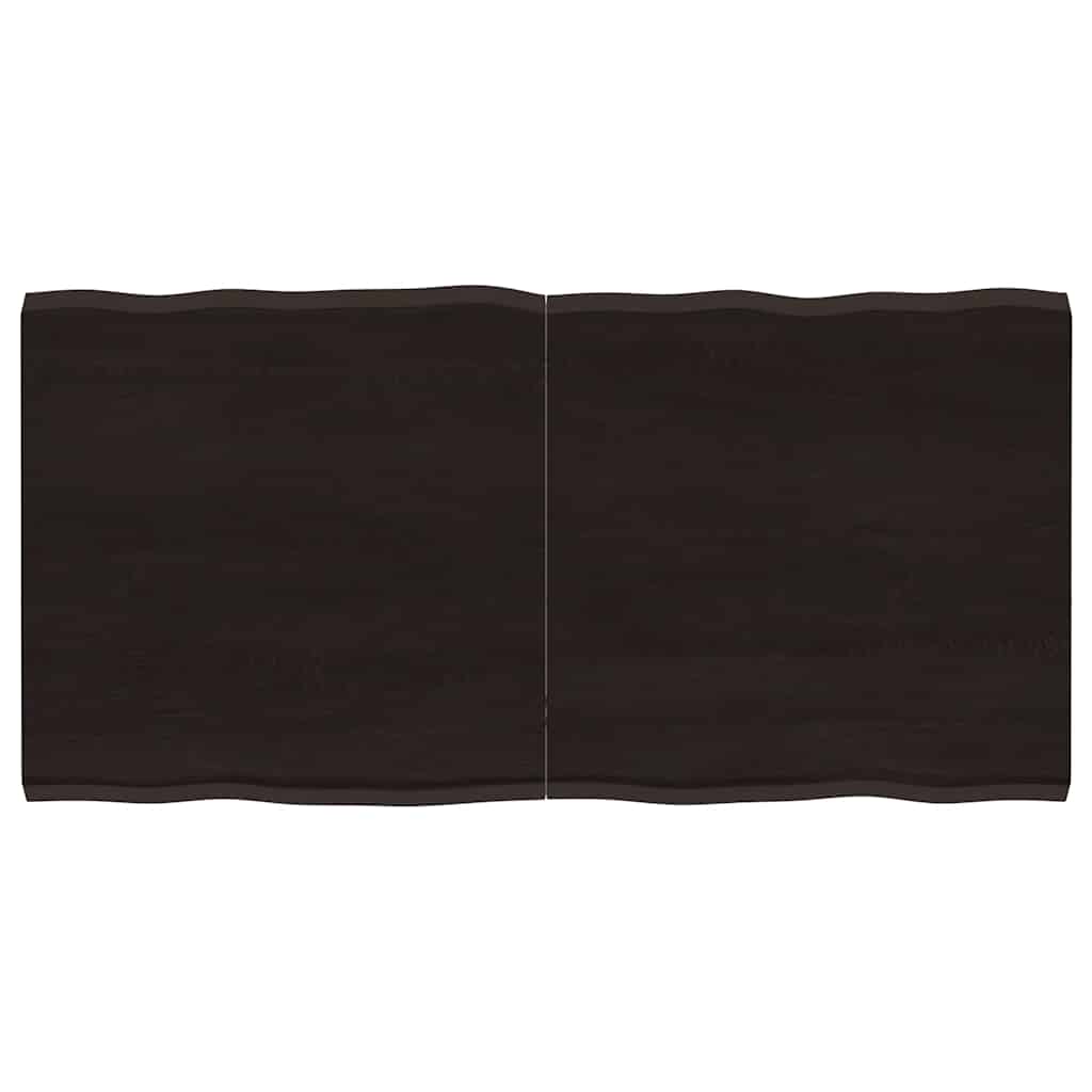 vidaXL Tafelblad natuurlijke rand 40x40x(2-4) cm eikenhout lichtbruin