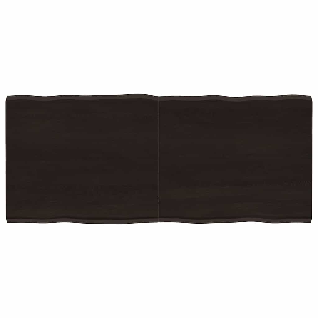 vidaXL Tafelblad natuurlijke rand 40x40x(2-4) cm eikenhout lichtbruin