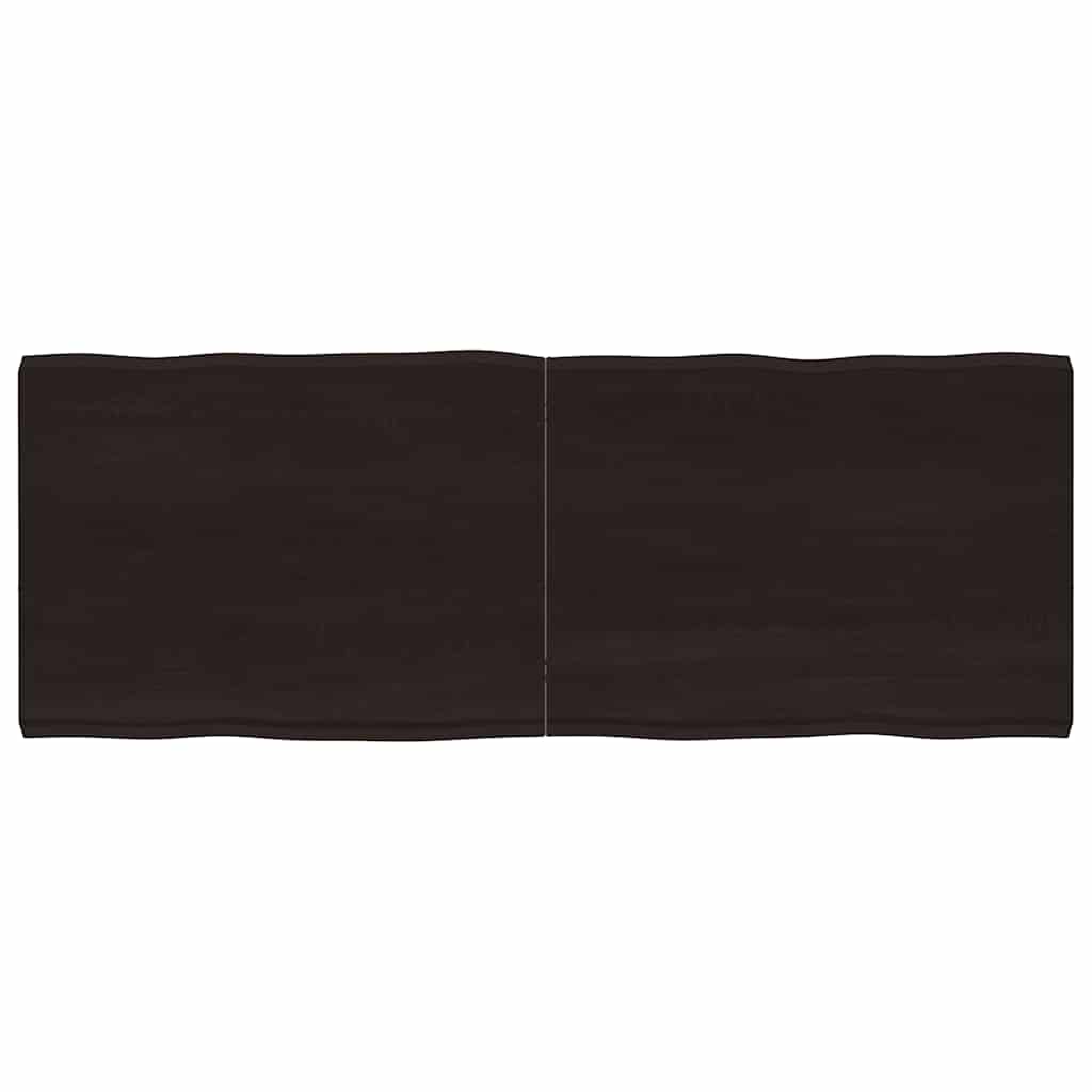 vidaXL Tafelblad natuurlijke rand 40x40x(2-4) cm eikenhout lichtbruin