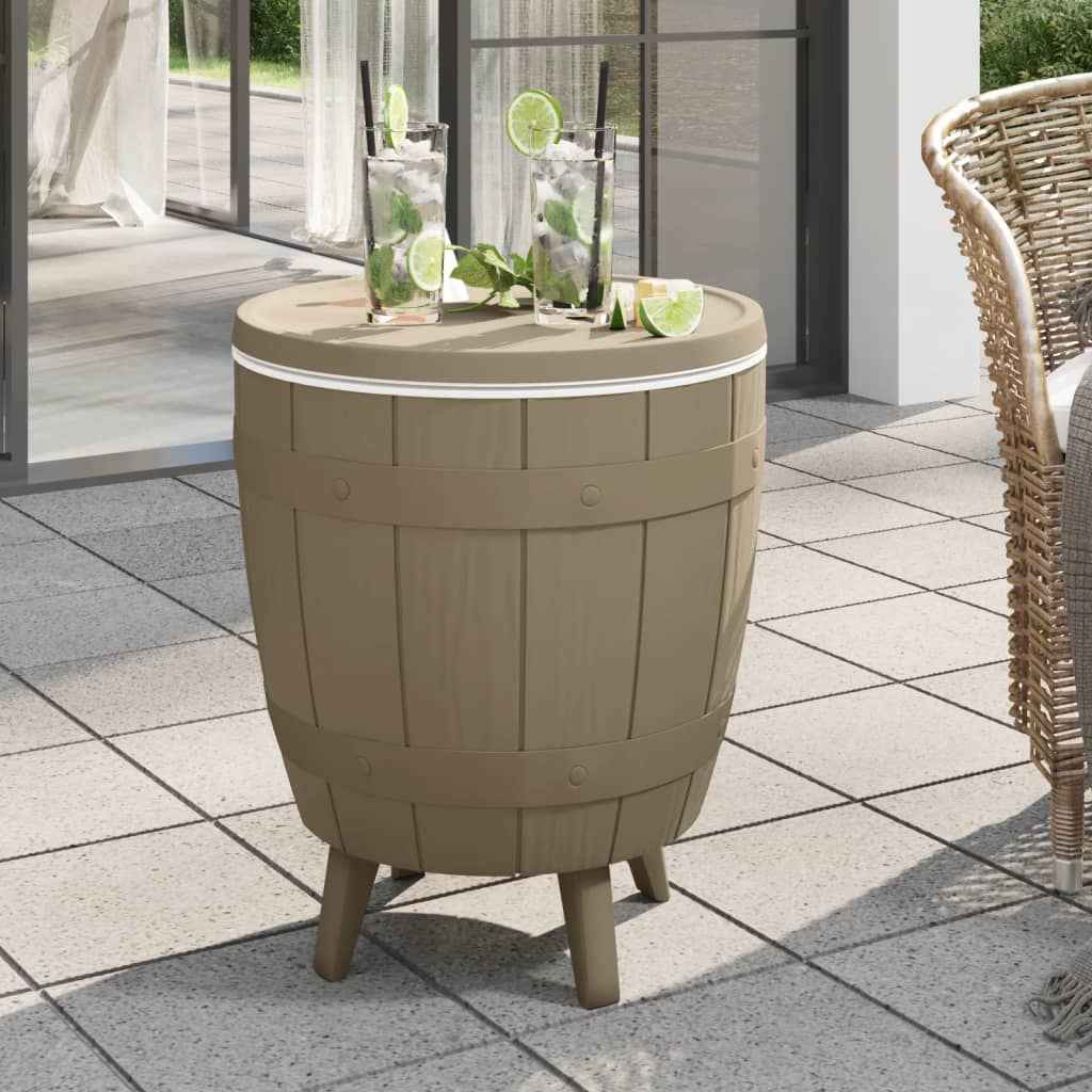 vidaXL IJskoeltafel 3-in-1 polypropeen zwart
