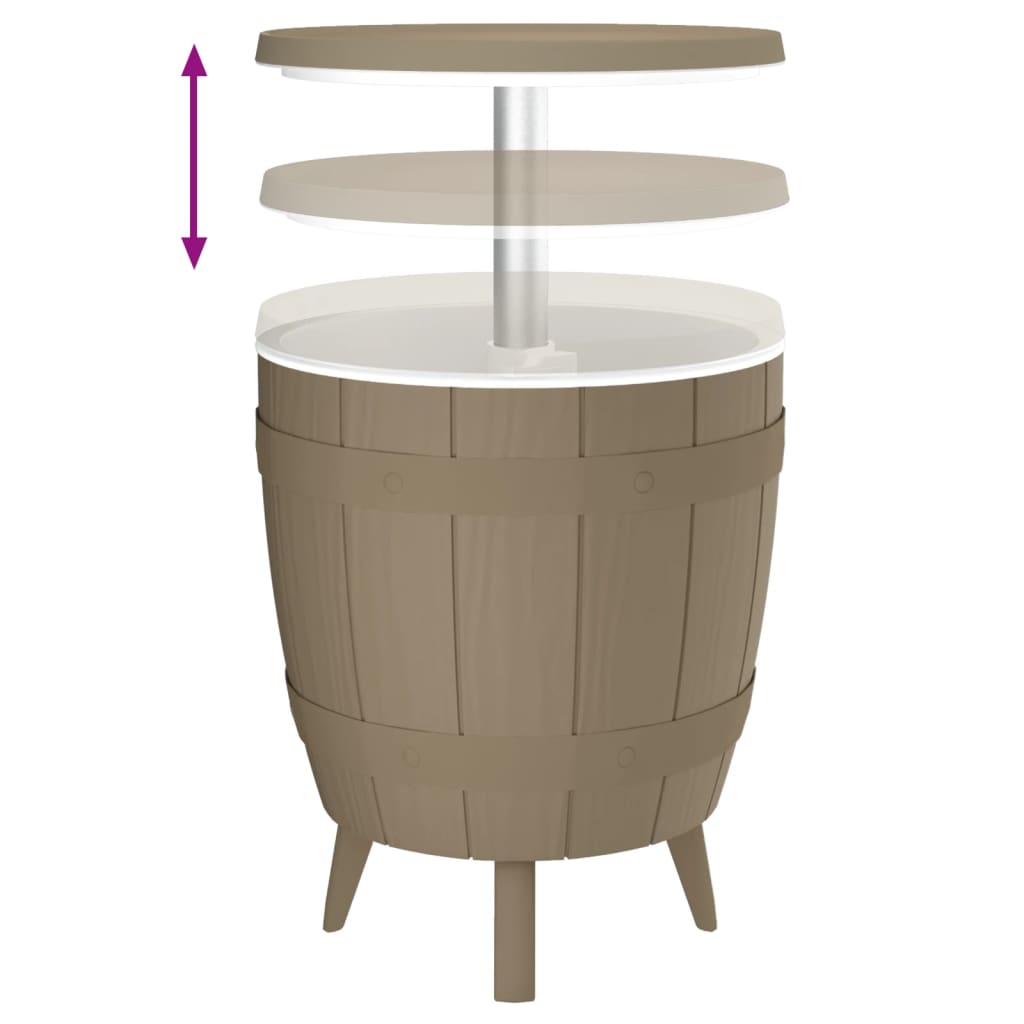 vidaXL IJskoeltafel 3-in-1 polypropeen zwart