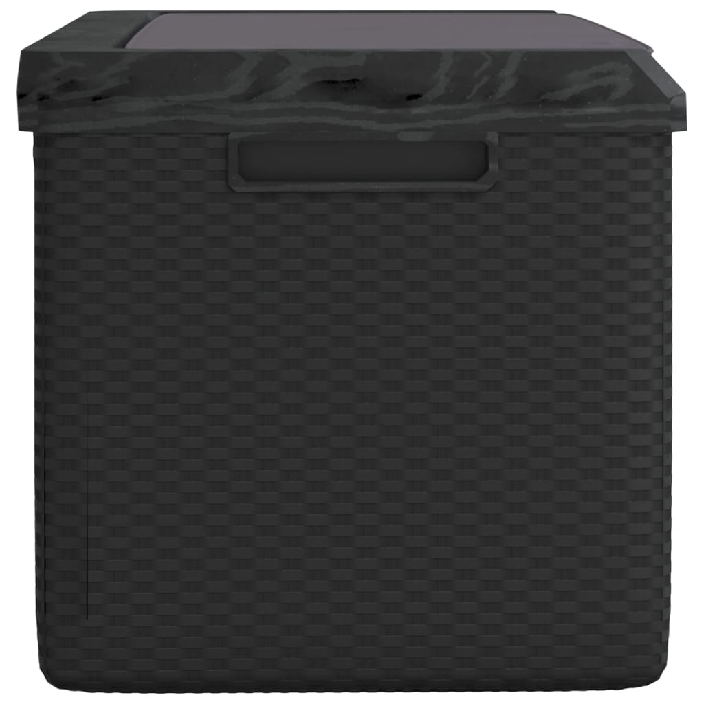 vidaXL Garden Storage Box with Cushion 350 L Polypropylene Anthracite
