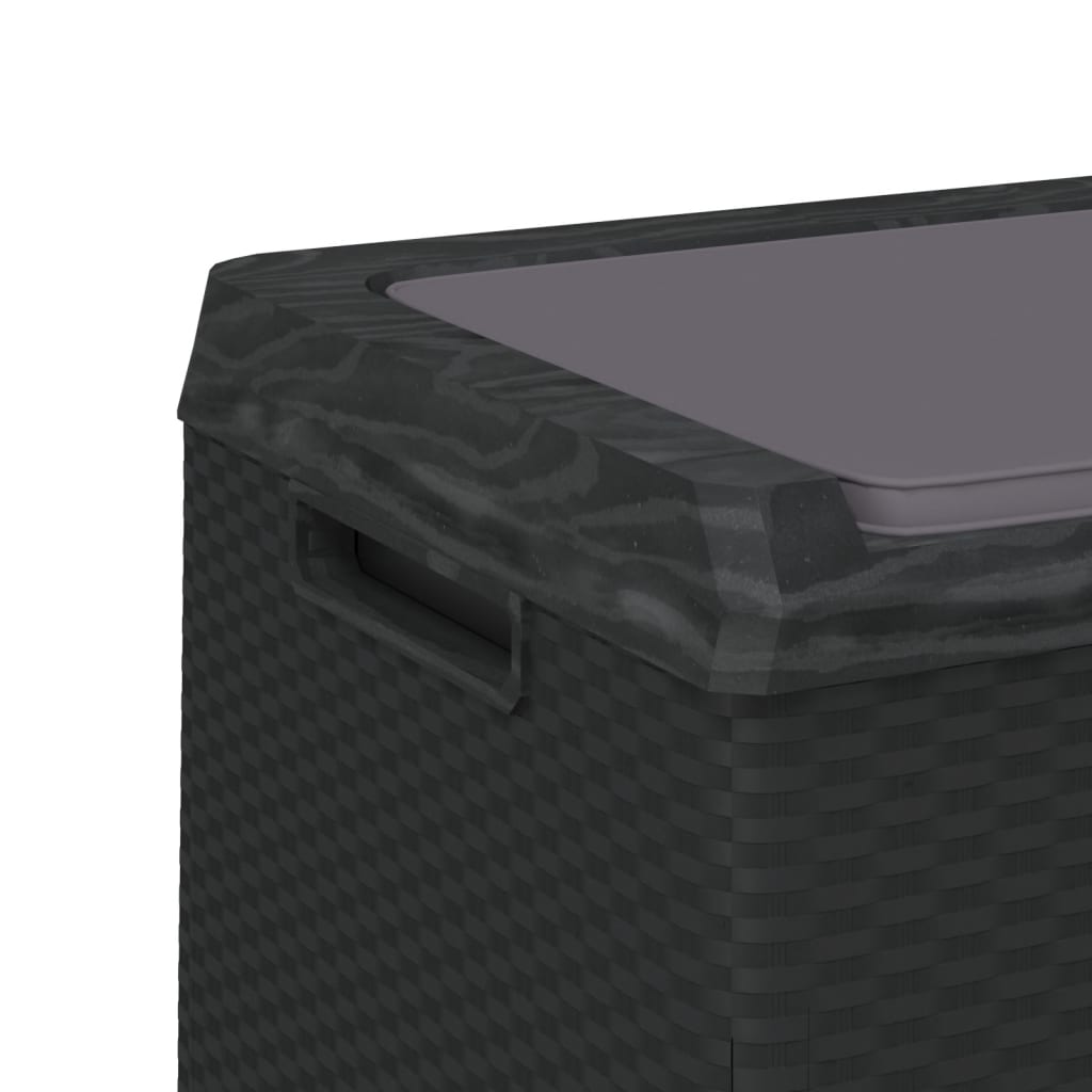 vidaXL Garden Storage Box with Cushion 350 L Polypropylene Anthracite