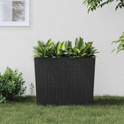 vidaXL Plantenbak met uitneembare bak rattan-look 12/44 L PP antraciet