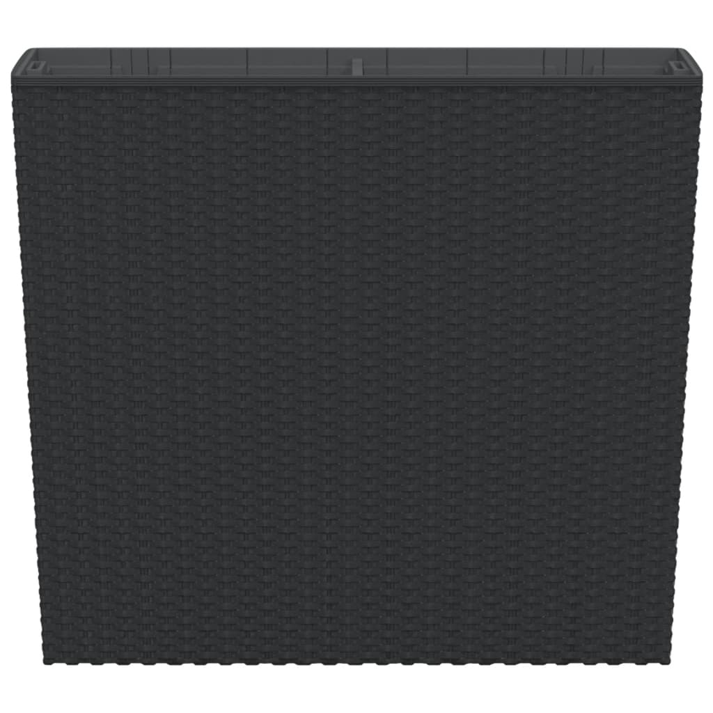 vidaXL Plantenbak met uitneembare bak rattan-look 12/44 L PP antraciet