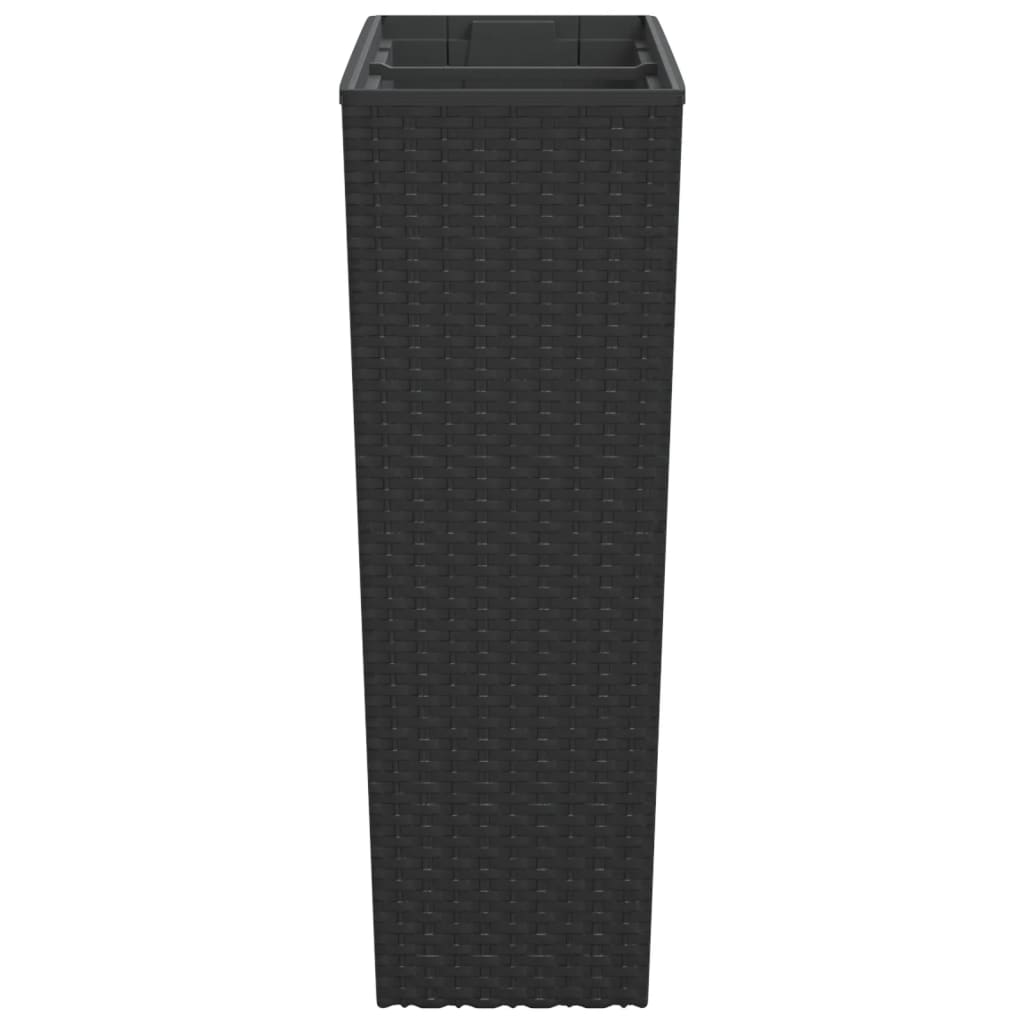 vidaXL Plantenbak met uitneembare bak rattan-look 12/44 L PP antraciet