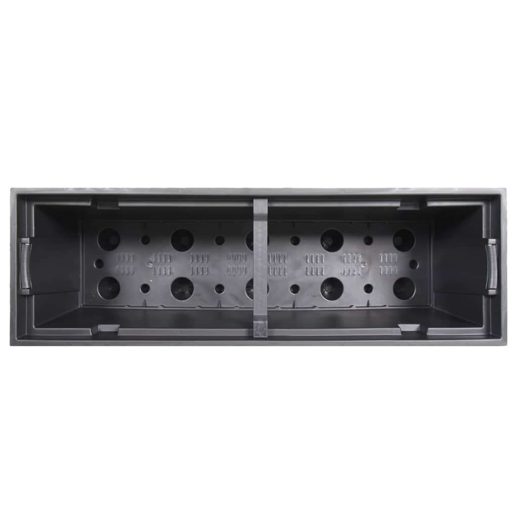 vidaXL Plantenbak met uitneembare bak rattan-look 12/44 L PP antraciet