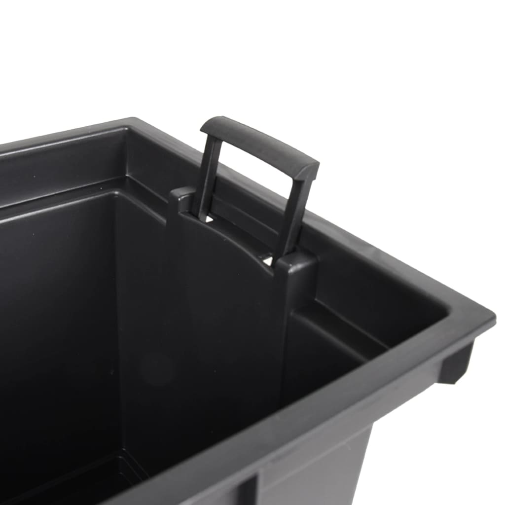vidaXL Plantenbak met uitneembare bak rattan-look 12/44 L PP antraciet