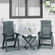 vidaXL Tuinstoelen 2 st verstelbaar PP groen