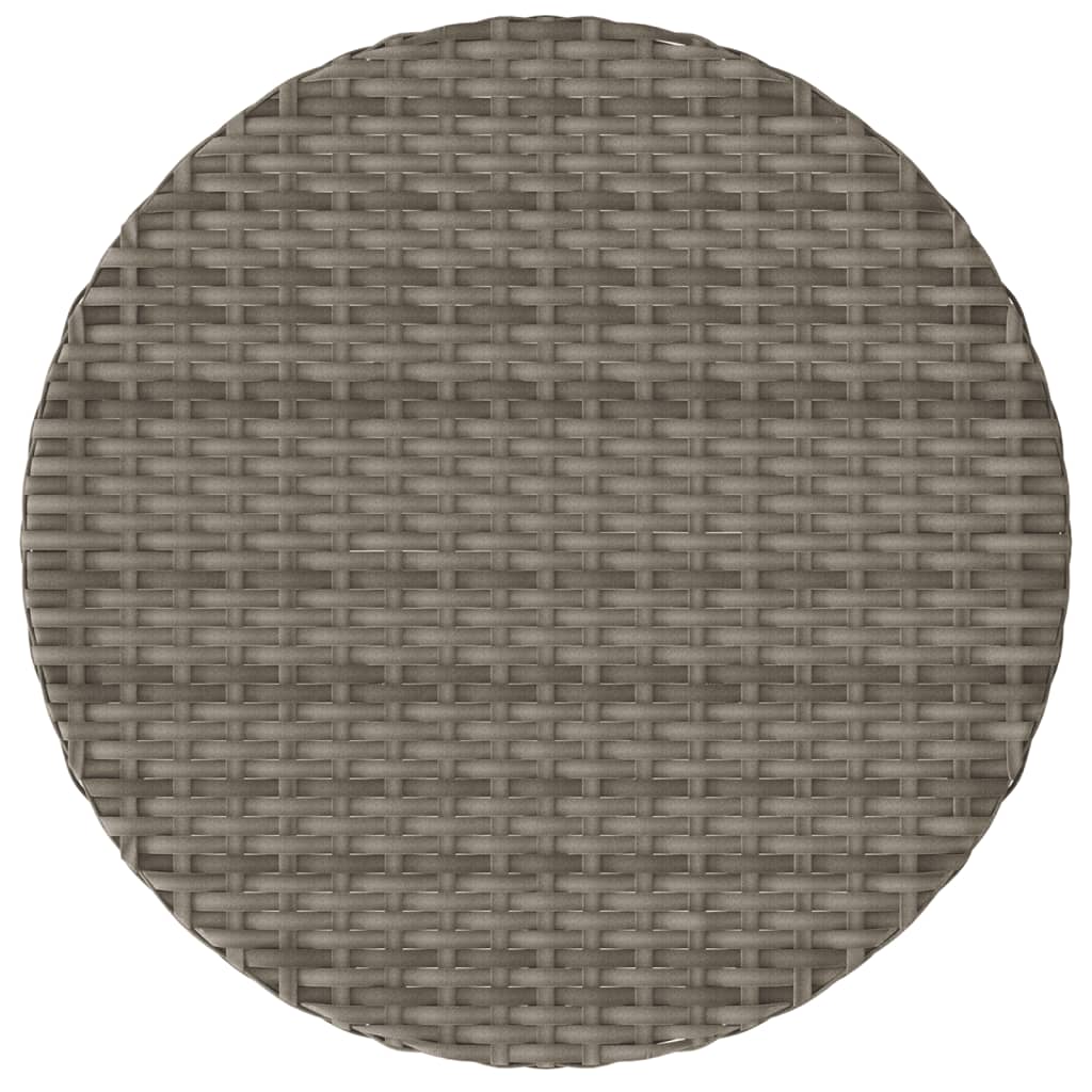 vidaXL 3-delige Bistroset met kussens poly rattan zwart