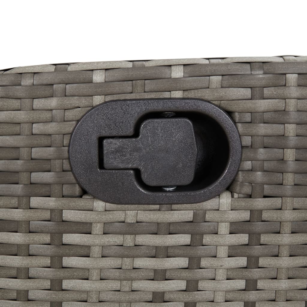 vidaXL 3-delige Bistroset met kussens poly rattan zwart
