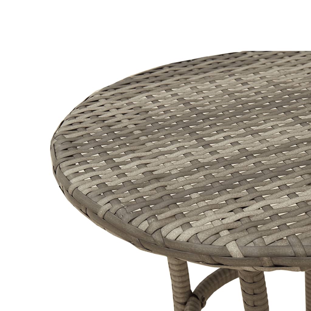 vidaXL 3-delige Bistroset met kussens poly rattan zwart