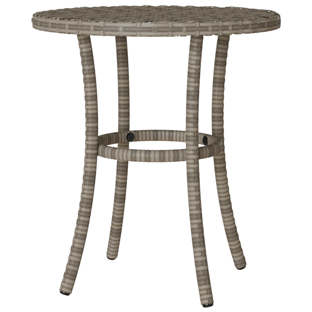 vidaXL 3-delige Bistroset met kussens poly rattan zwart