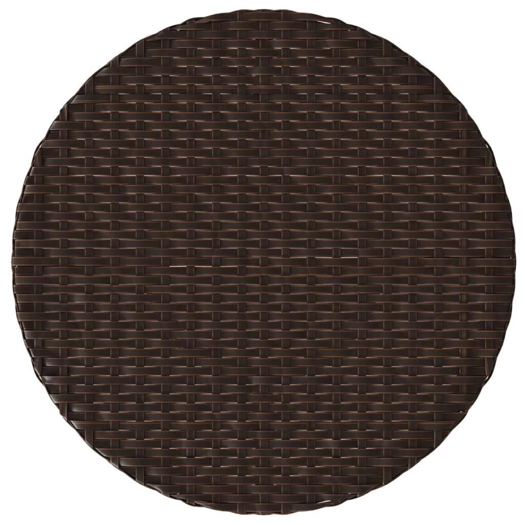 vidaXL 3-delige Bistroset met kussens poly rattan zwart