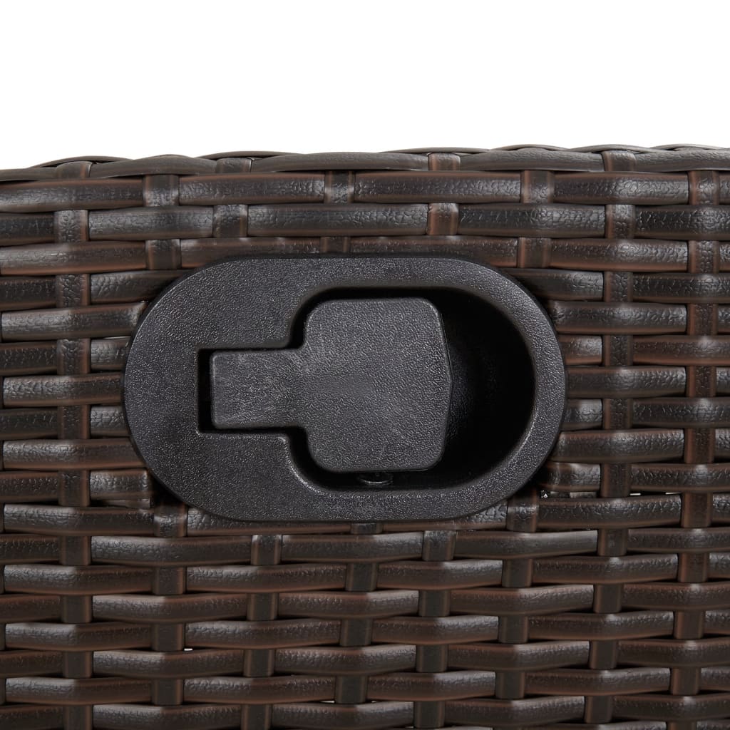 vidaXL 3-delige Bistroset met kussens poly rattan zwart