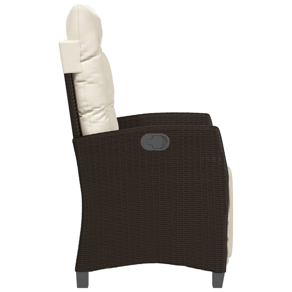 vidaXL 3-delige Bistroset met kussens poly rattan zwart