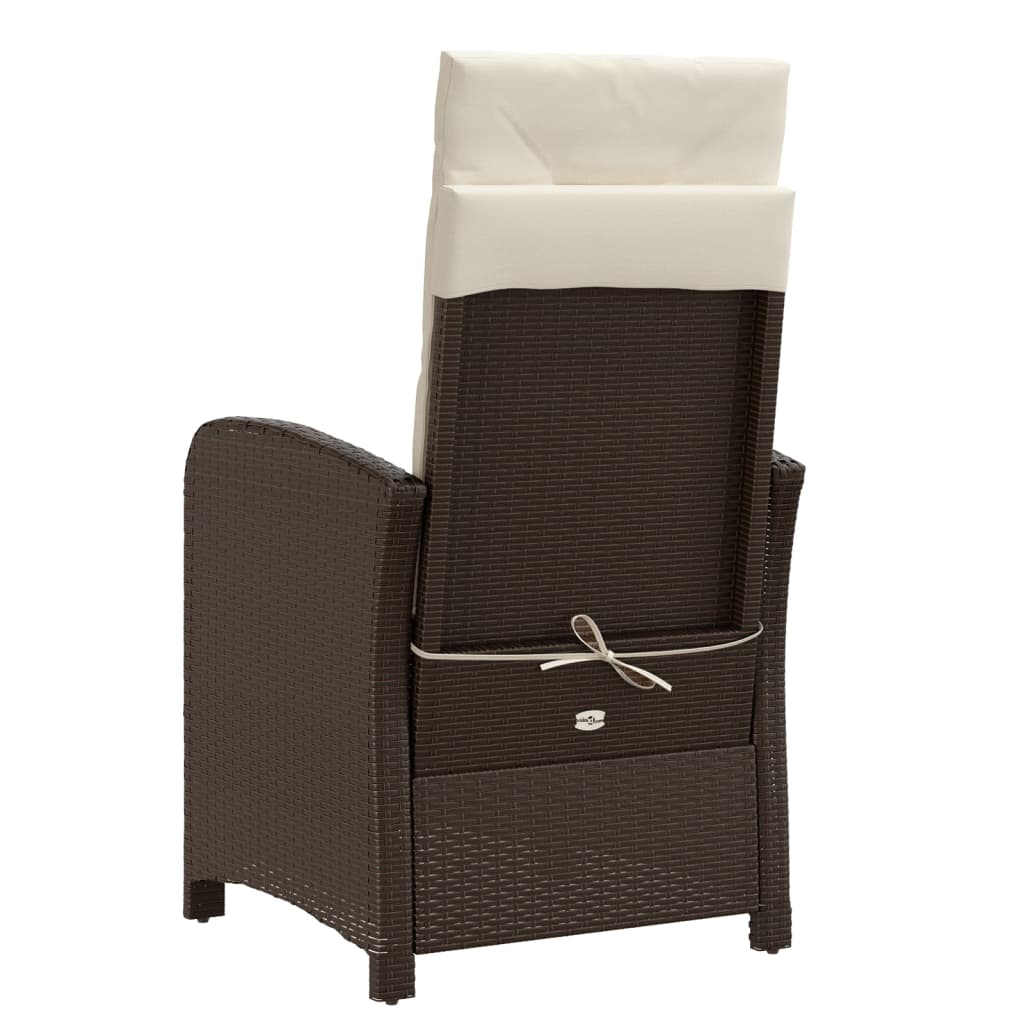 vidaXL 3-delige Bistroset met kussens poly rattan zwart