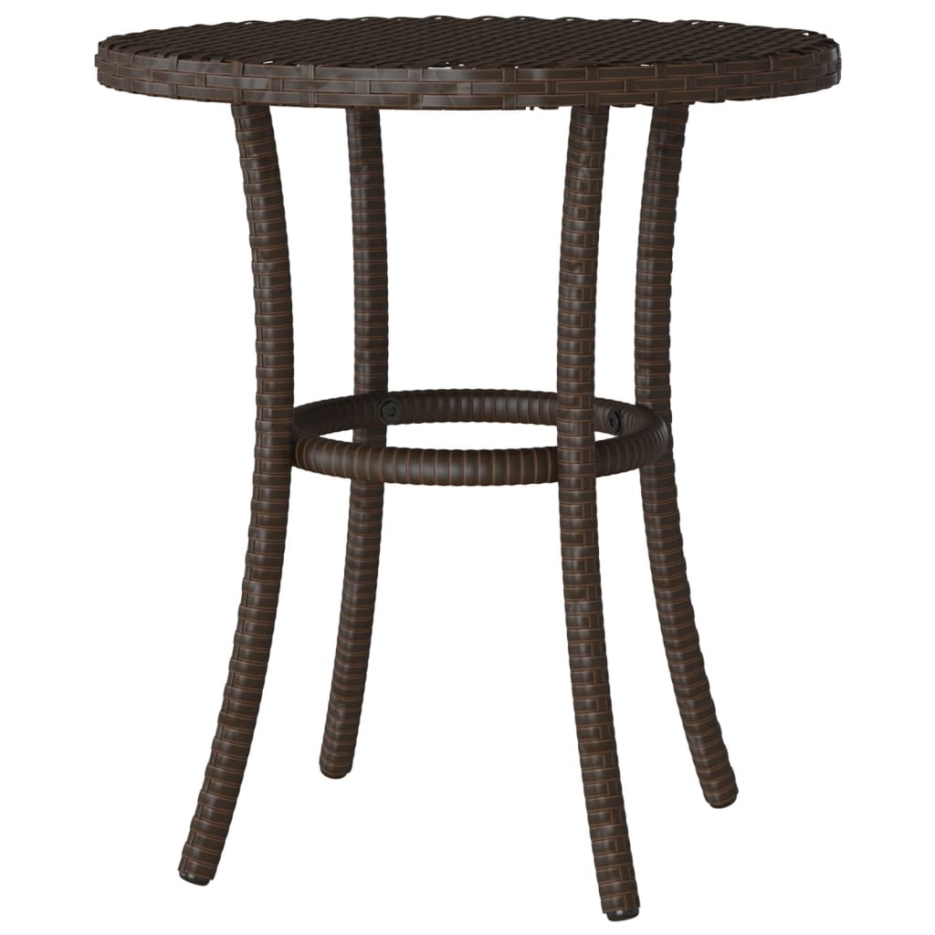 vidaXL 3-delige Bistroset met kussens poly rattan zwart