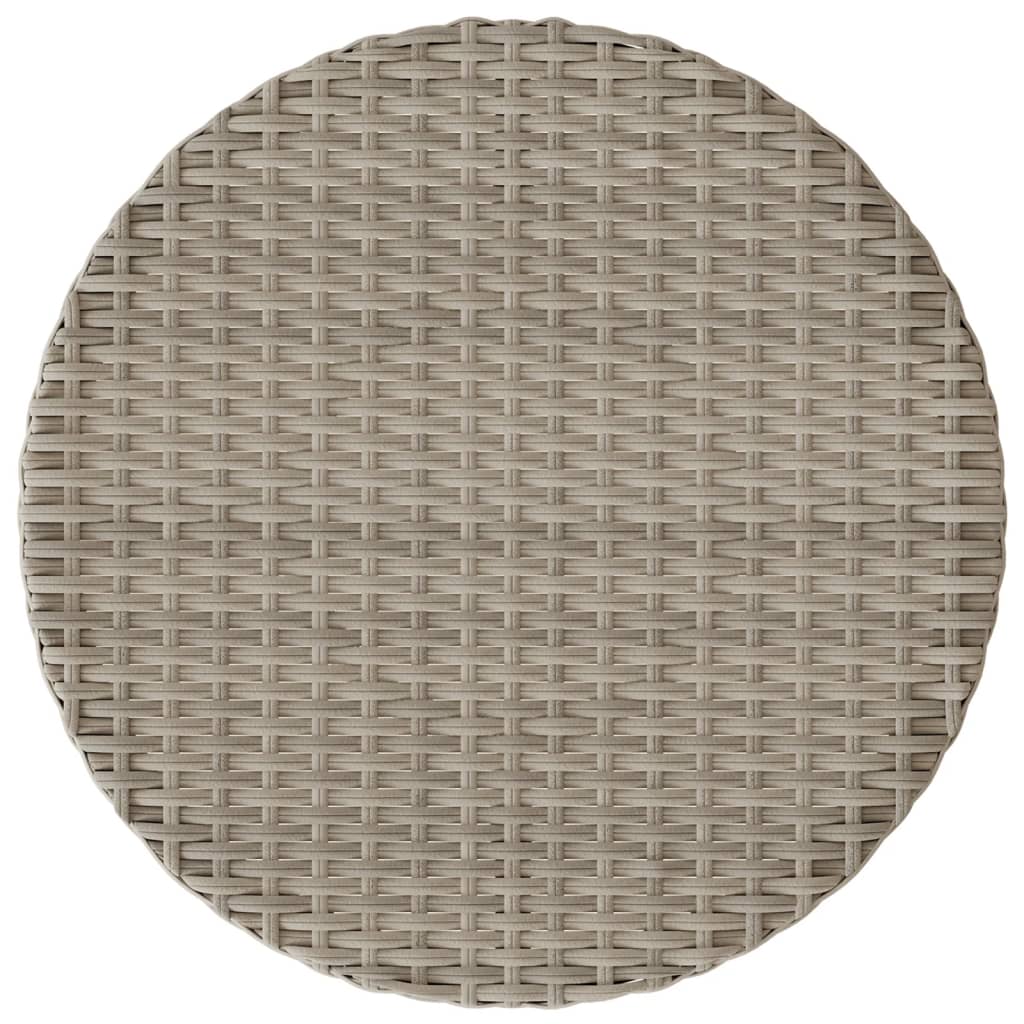 vidaXL 3-delige Bistroset met kussens poly rattan zwart