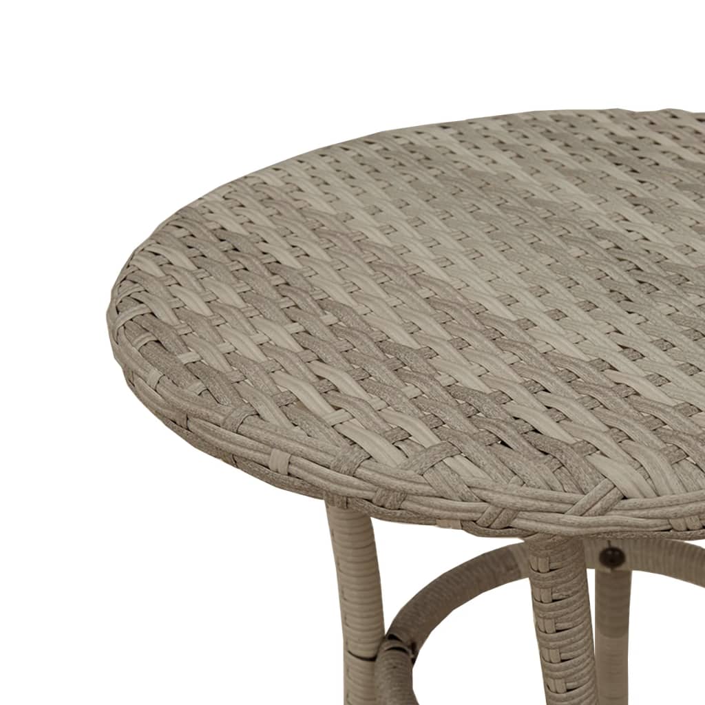 vidaXL 3-delige Bistroset met kussens poly rattan zwart