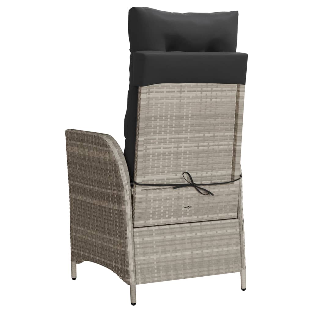 vidaXL 3-delige Bistroset met kussens poly rattan zwart