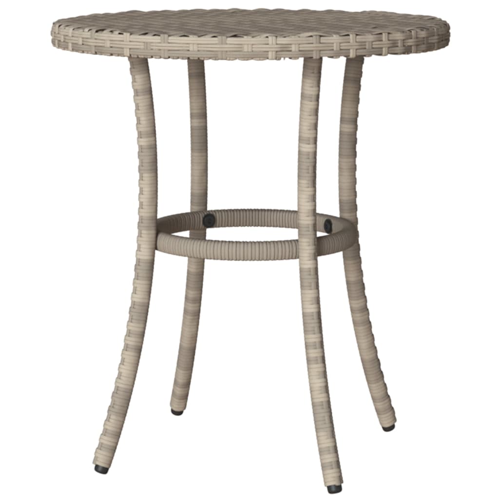vidaXL 3-delige Bistroset met kussens poly rattan zwart