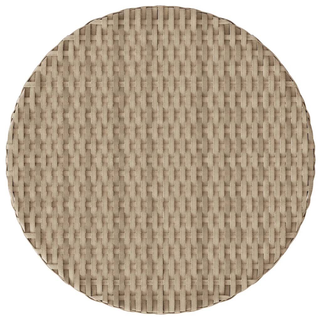 vidaXL 3-delige Bistroset met kussens poly rattan zwart
